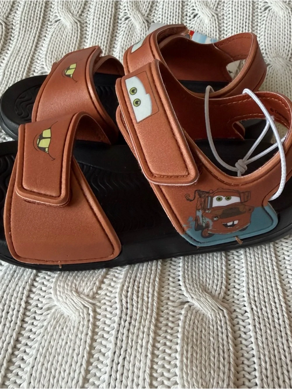 Disney Cars Tow Mater Shoes Size 8 Boys Summer Beach Sandals Toddler NEW